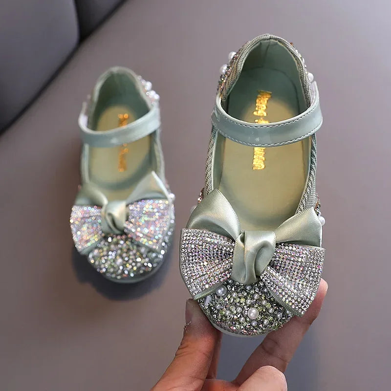 Sandals Toddler Girl Childrens Shoes Pearl Rhinestones Shining Kids Shoes