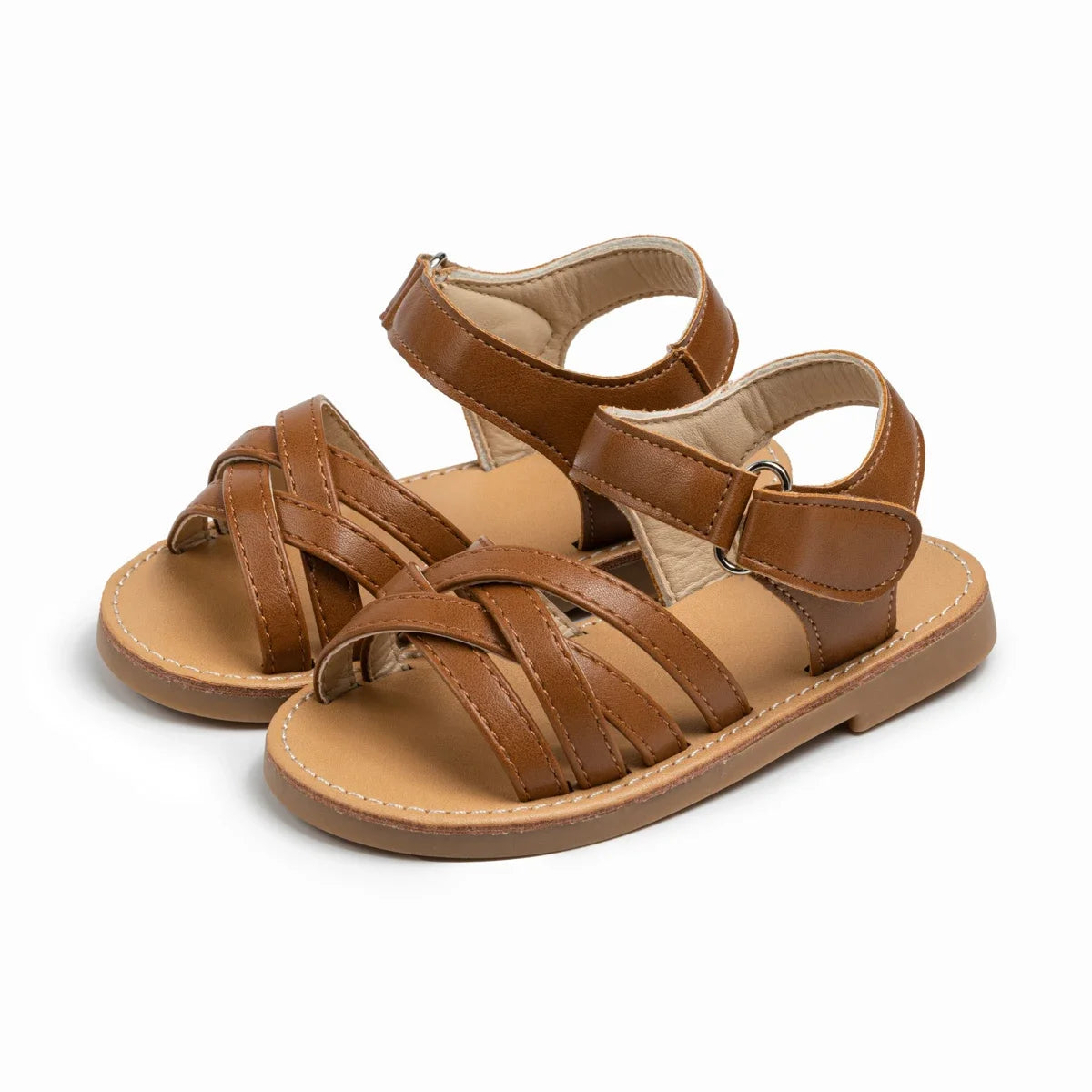 Girls Summer Sandals Kids Cross Strap Open Toe Shoes Toddler