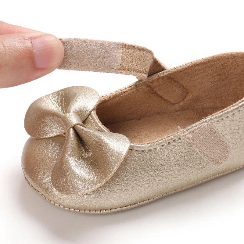 Baby Girl Casual and Comfortable Solid Color Mary Jane Shoes