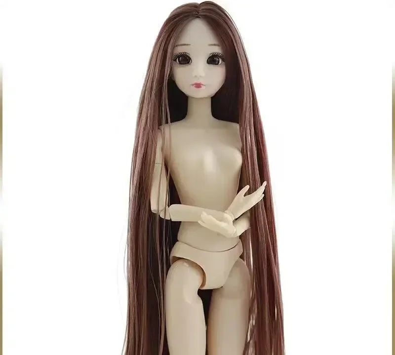 30cm Bjd Doll 12 Moveable Joints 1/6 Girl's Dress 3D Eyes Toy with Clothes Shoes Kids Toys for Girl Children Gift doll