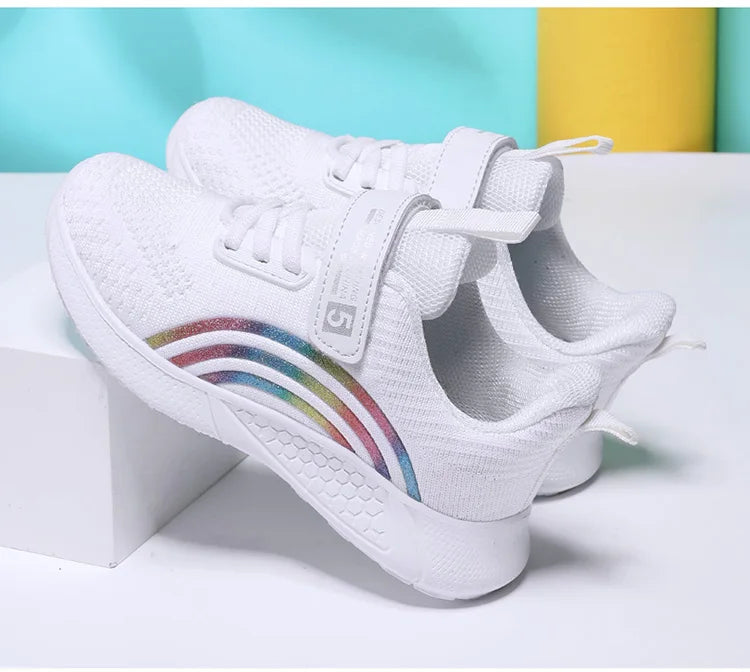 New Design Red Trainers Shoes for Kids Girls Comfortable Platform Girl Sports Shoes Large Size 38 Children's Running Sneakers