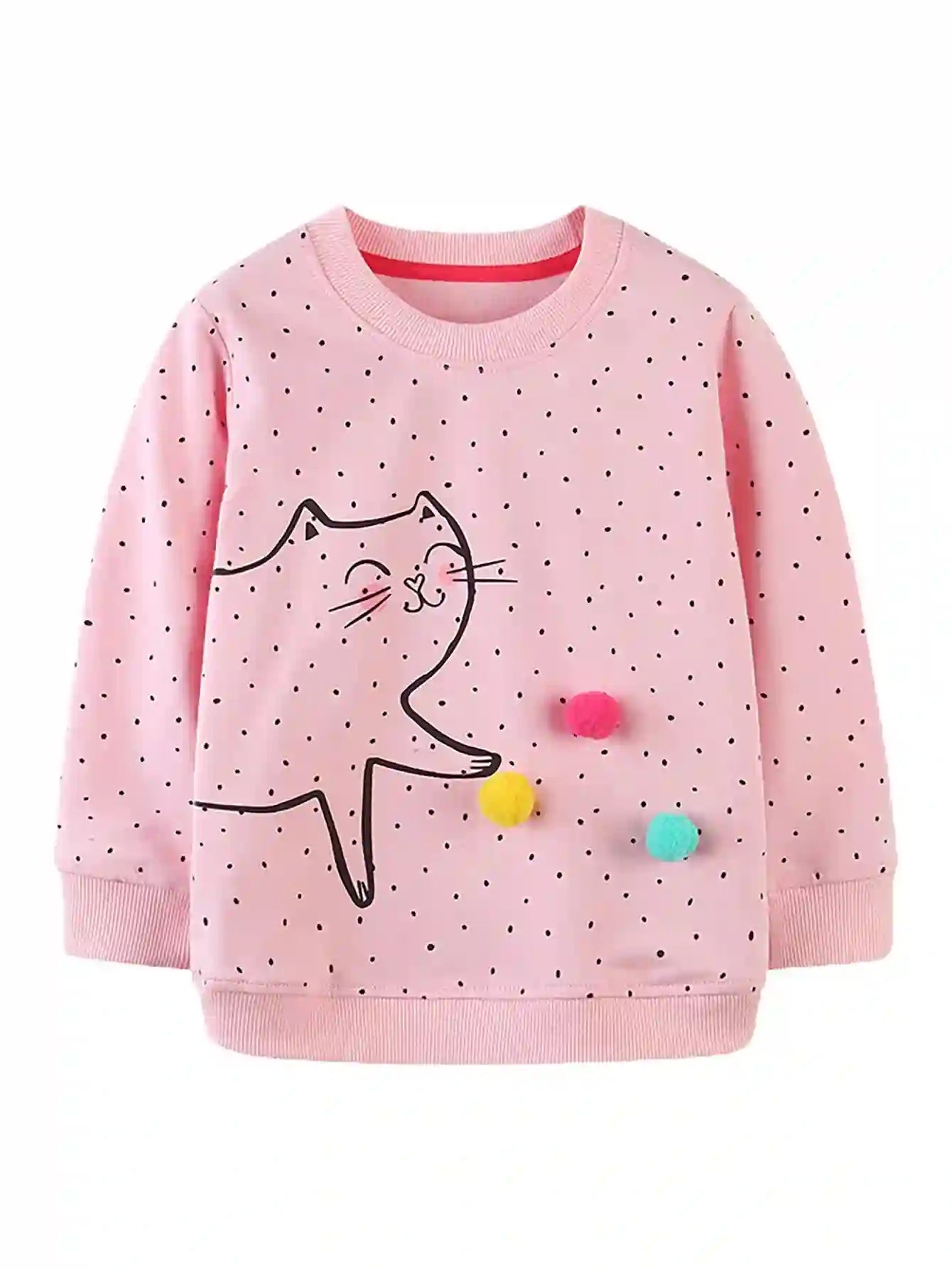 Cecilia Cotton Crew Neck Sweatshirt Top