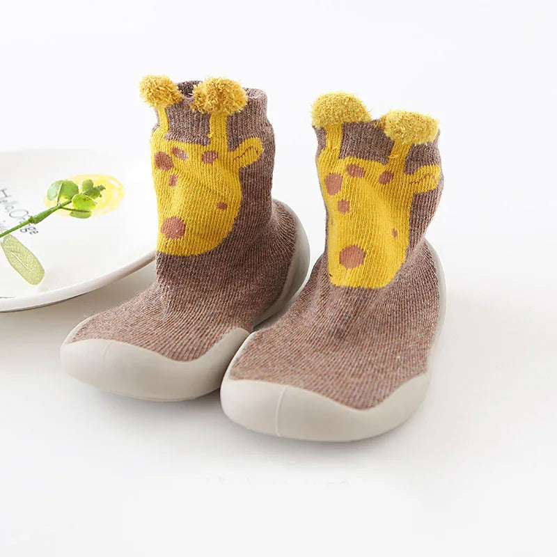 Baby Shoes Toddler First Walkers Infant Boys Girls Kids Rubber Soft Non-Slip Sole Floor Barefoot Casual Shoes Knit Booties