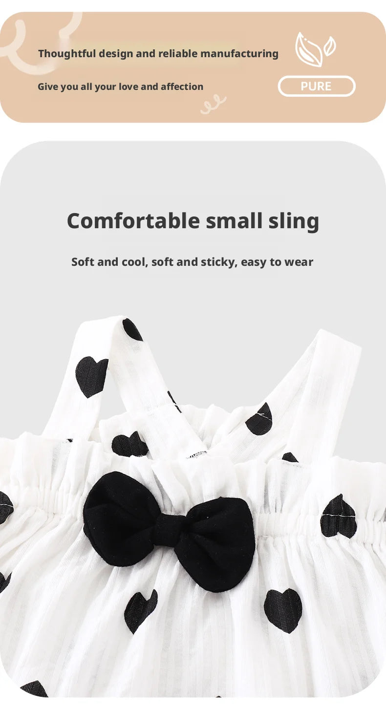 Eve Baby Girl Outfit Set, Camisole Top with Polka Dot Shorts