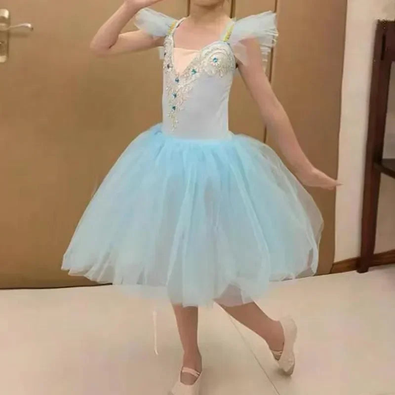 Norma Summer Ballet Dress for Girls - Kids Dance Tutu Outfit