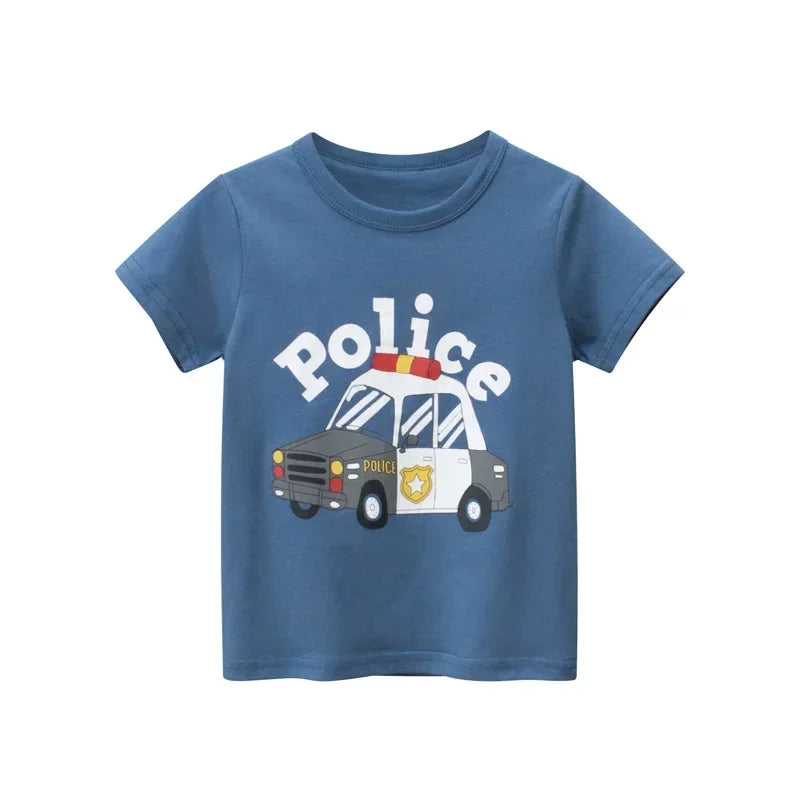 Melvin Cartoon Car Boys O-Neck Cotton Tees - GuGuTon baby store - Baby Fashion - Toddlers Outfits - Babies Outfits - Toddler Clothes - Kids Clothing - Newborn Clothes - Newborn Wear - Kids Wear - Trending Clothes - Trending Outfits - Fall Fashion - Winter Fashion - Girls Clothes - Boys Clothes - Babies Wear - Kids Accessories - KidsWear - Summer Clothes - Summer Fashion - Summer Trend - Falls Sweaters - Tops - Bottom - Jeans - Blouse - Dresses - Newborn Dresses - Toys