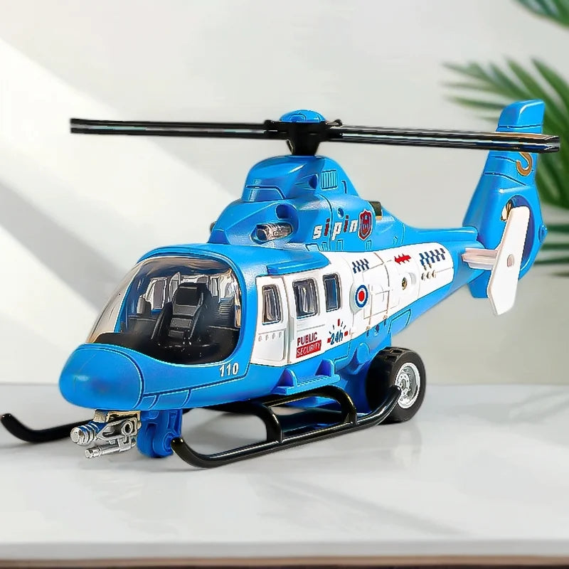 Children's Rescue Helicopter Model with Sound & Light Effects