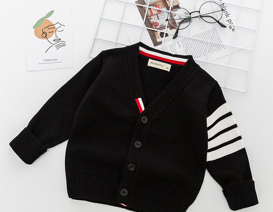 Striped Knitting Cardigan Pullover Sweater Outfit Clothing Tops - GuGuTon baby store - Baby Fashion - Toddlers Outfits - Babies Outfits - Toddler Clothes - Kids Clothing - Newborn Clothes - Newborn Wear - Kids Wear - Trending Clothes - Trending Outfits - Fall Fashion - Winter Fashion - Girls Clothes - Boys Clothes - Babies Wear - Kids Accessories - KidsWear - Summer Clothes - Summer Fashion - Summer Trend - Falls Sweaters - Tops - Bottom - Jeans - Blouse - Dresses - Newborn Dresses - Toys