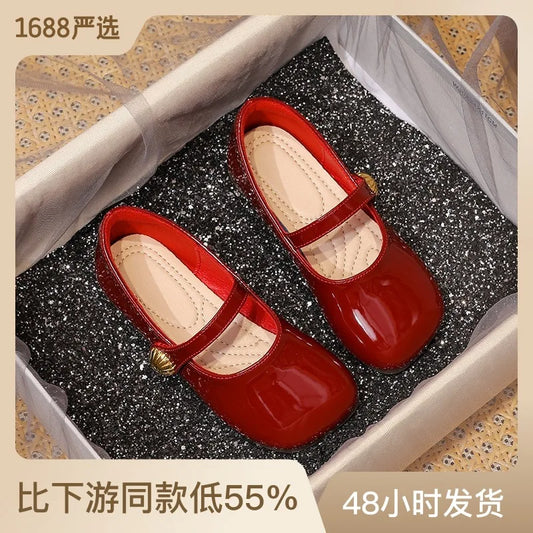 Girl Princess Shoes Spring Fashion Mary Jane Dress Dance Baby Kid Sandals Ballet Brand Soft Sole Red Flats Girls' Shoe Kids Shoe