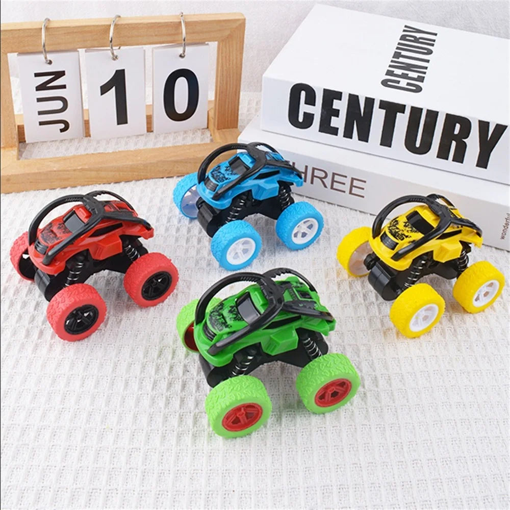 Monster Trucks Toys for Boys - Toddler Push & Go Stunt Cars with Flip Action, Race Car Set for Kids