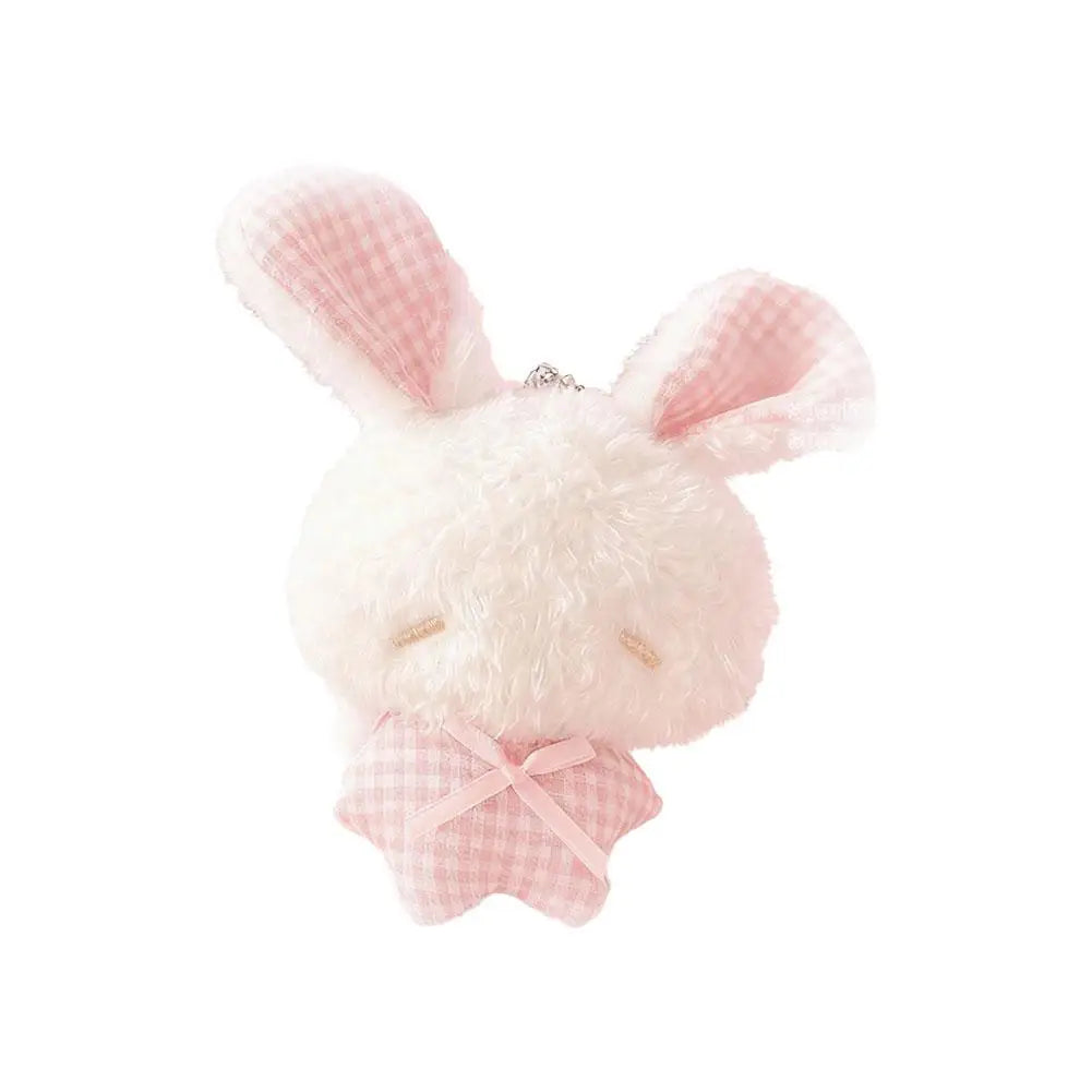 Kawaii Mini Bunny Plush Keychain Cute Angel Rabbit Stuffed Toy Soft Animal Bag Pendant Decor for Kids Girls Gift