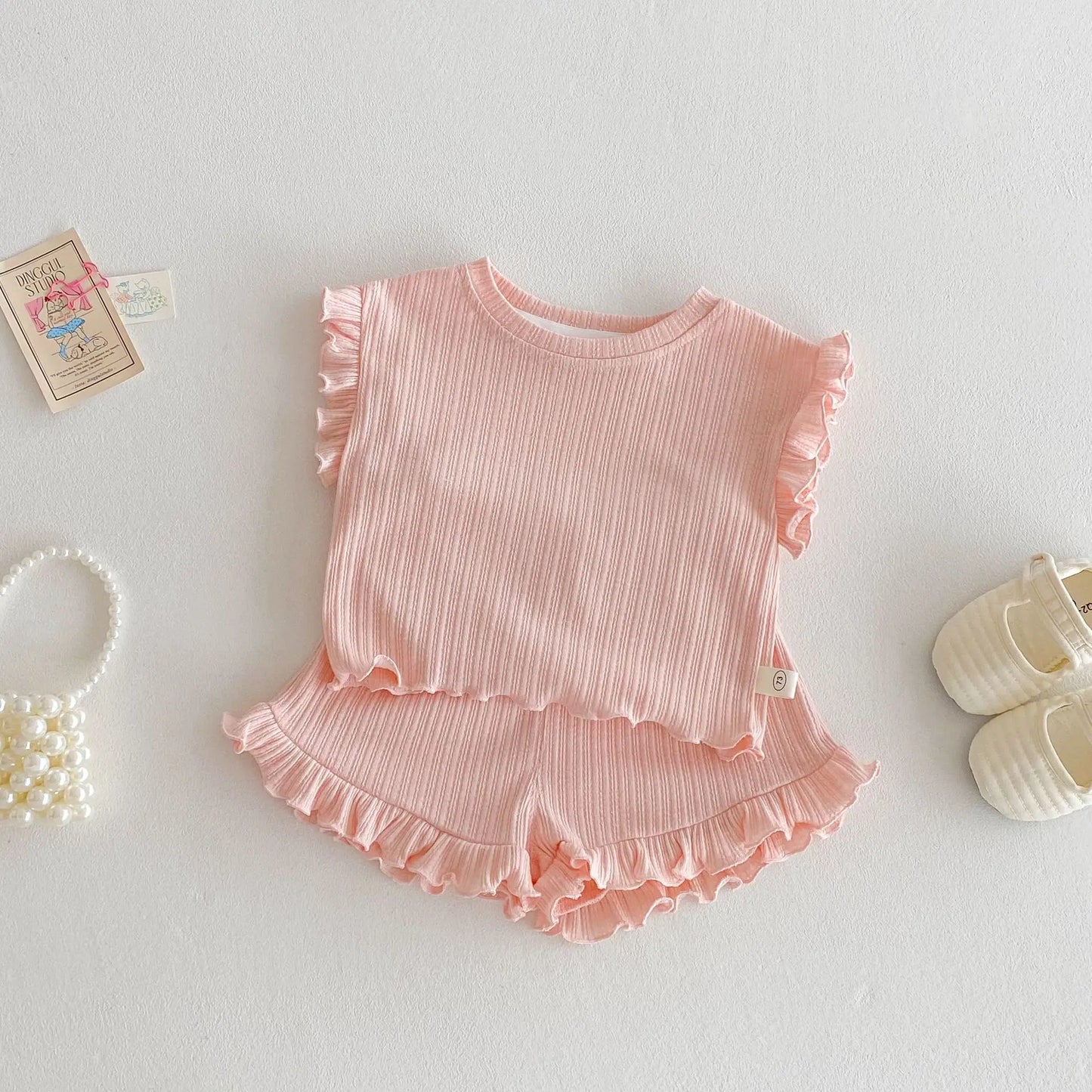 Candy Frill Shorts Set