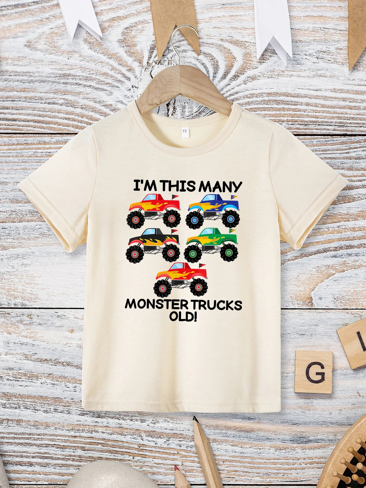 Robin Monster Trucks Print Fashion Summer Tees - GuGuTon baby store - Baby Fashion - Toddlers Outfits - Babies Outfits - Toddler Clothes - Kids Clothing - Newborn Clothes - Newborn Wear - Kids Wear - Trending Clothes - Trending Outfits - Fall Fashion - Winter Fashion - Girls Clothes - Boys Clothes - Babies Wear - Kids Accessories - KidsWear - Summer Clothes - Summer Fashion - Summer Trend - Falls Sweaters - Tops - Bottom - Jeans - Blouse - Dresses - Newborn Dresses - Toys