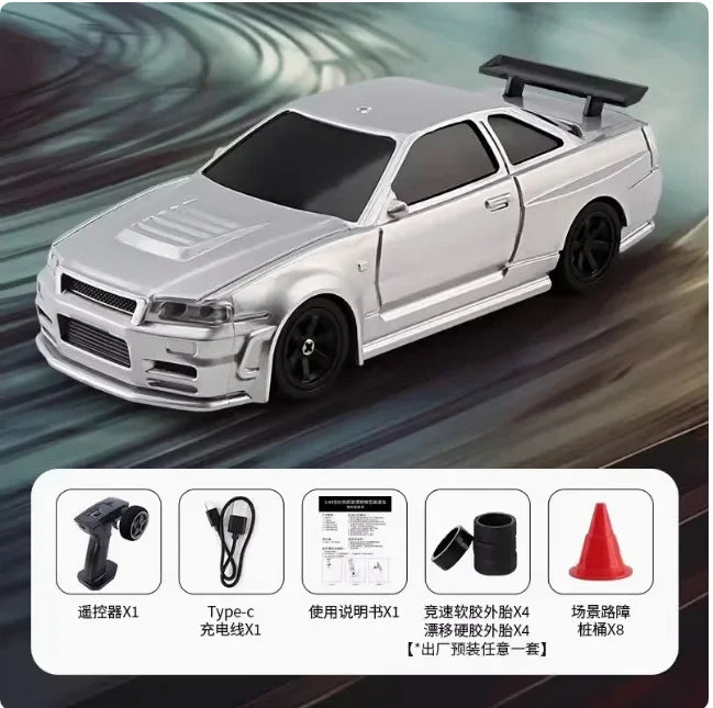 Jiabaile Wireless Control 1: 43 Mini 4wd Drift Remote Control Car Full Scale Professional Rc Racing High Speed Remote Vehicle