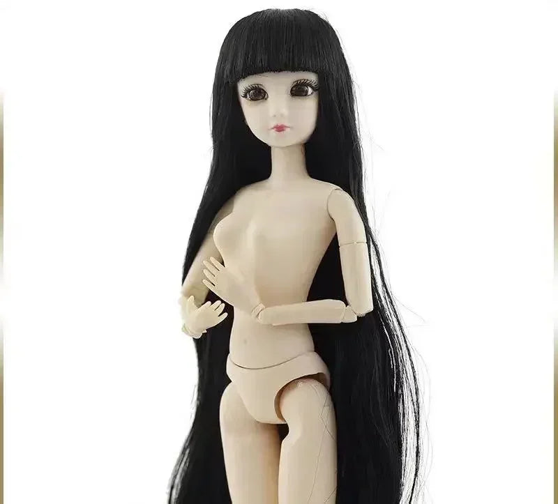 30cm Bjd Doll 12 Moveable Joints 1/6 Girl's Dress 3D Eyes Toy with Clothes Shoes Kids Toys for Girl Children Gift doll