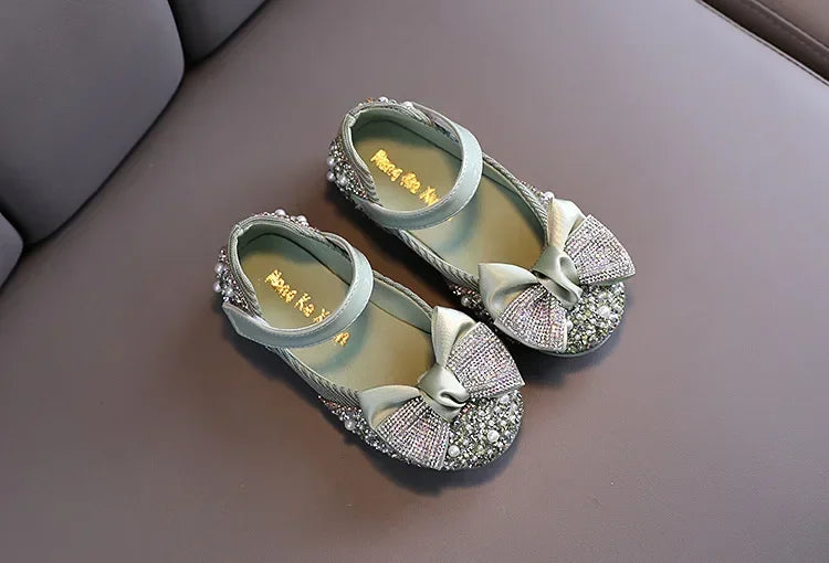Sandals Toddler Girl Childrens Shoes Pearl Rhinestones Shining Kids Shoes