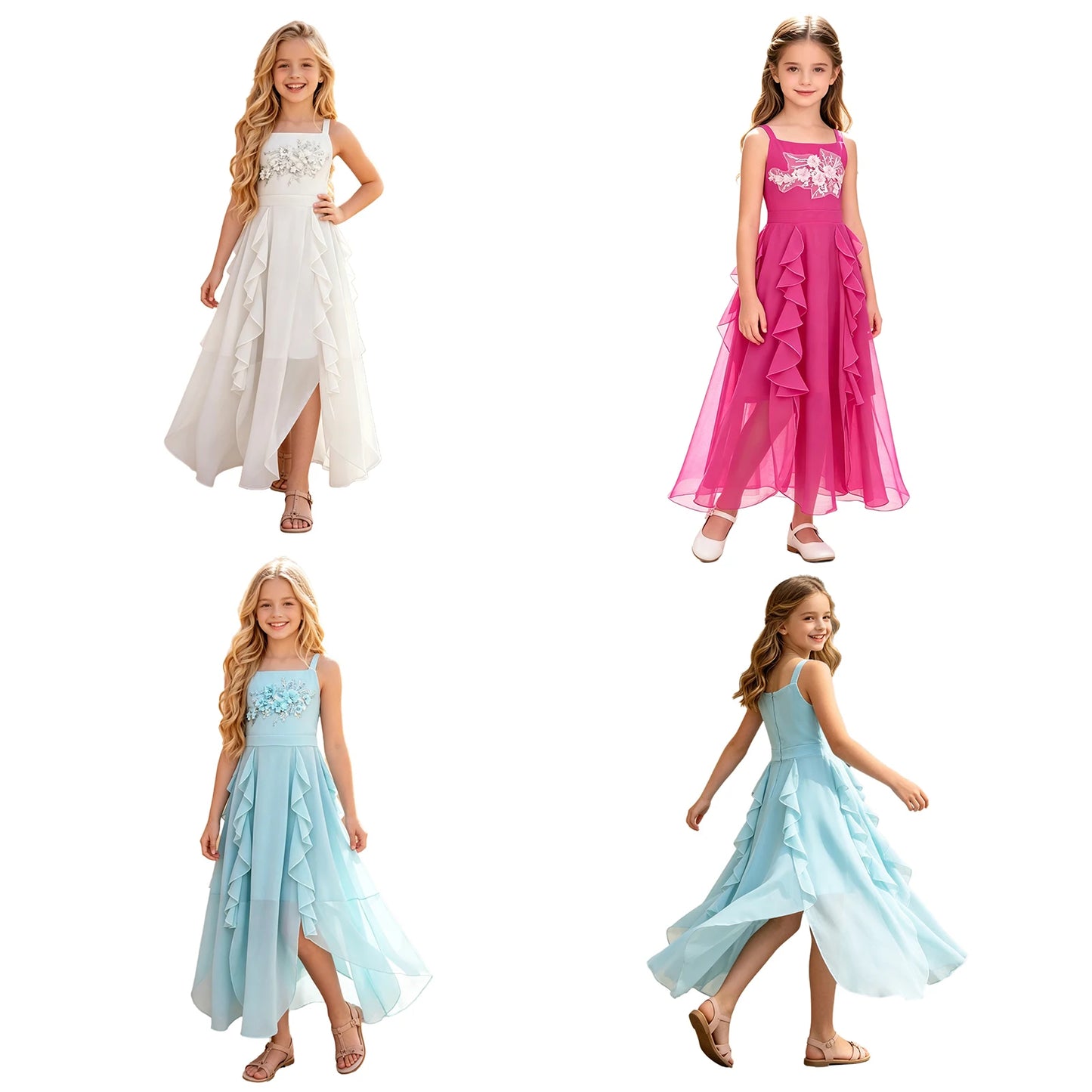 Girls Dresses Children Formal Wedding Party Pageant Gown for Special Occasions