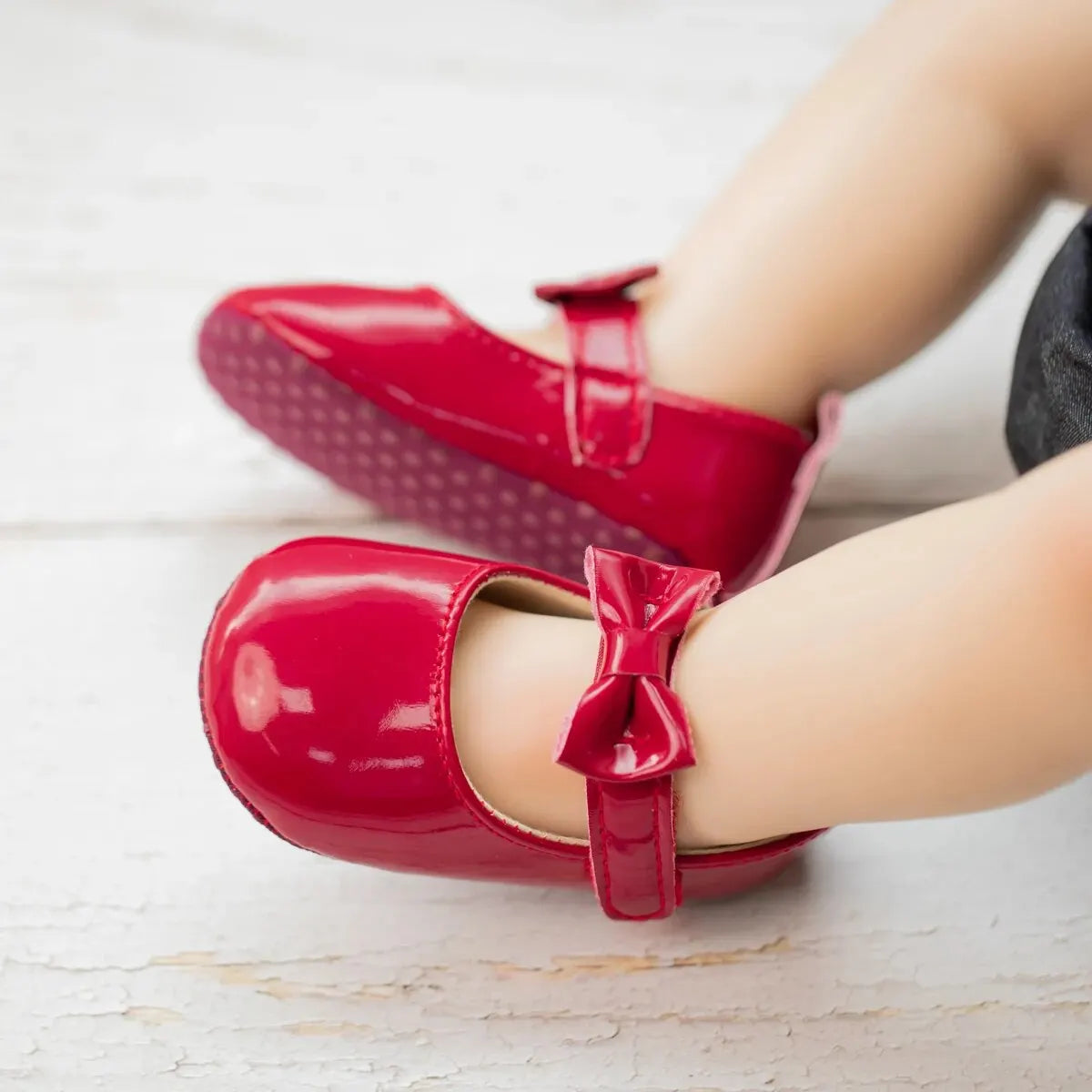 Meckior Baby Girls Shoes Bowknot Princess Dress Shoes PU Anti-slip Soft Sole