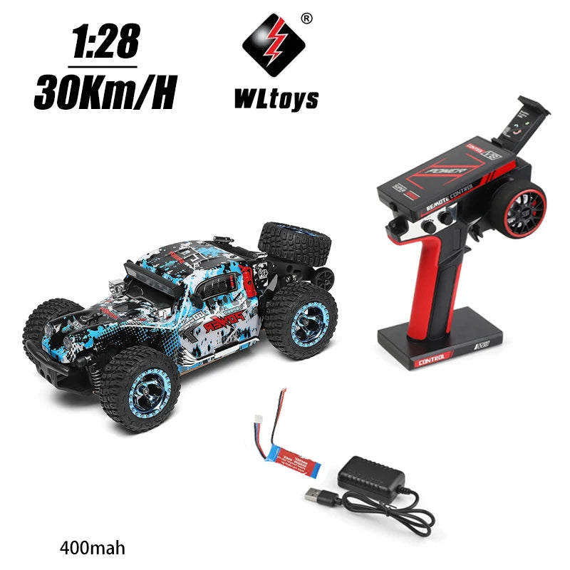 Wltoys 284010 30Km/H Mosquito RC Car 2.4GHz Off-Road RTR Rally Drift Car 4WD 1/28 V2/LCD/V8 Remote Control High Speed Racing