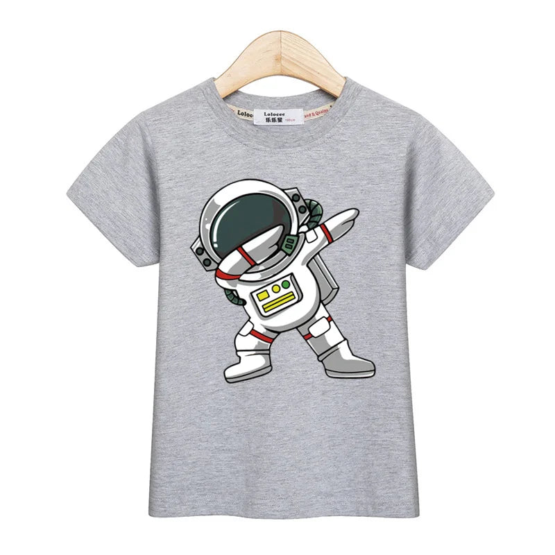 Erick Astronaut Cartoon T-shirt Boys Short Sleeves Tops - GuGuTon baby store - Baby Fashion - Toddlers Outfits - Babies Outfits - Toddler Clothes - Kids Clothing - Newborn Clothes - Newborn Wear - Kids Wear - Trending Clothes - Trending Outfits - Fall Fashion - Winter Fashion - Girls Clothes - Boys Clothes - Babies Wear - Kids Accessories - KidsWear - Summer Clothes - Summer Fashion - Summer Trend - Falls Sweaters - Tops - Bottom - Jeans - Blouse - Dresses - Newborn Dresses - Toys