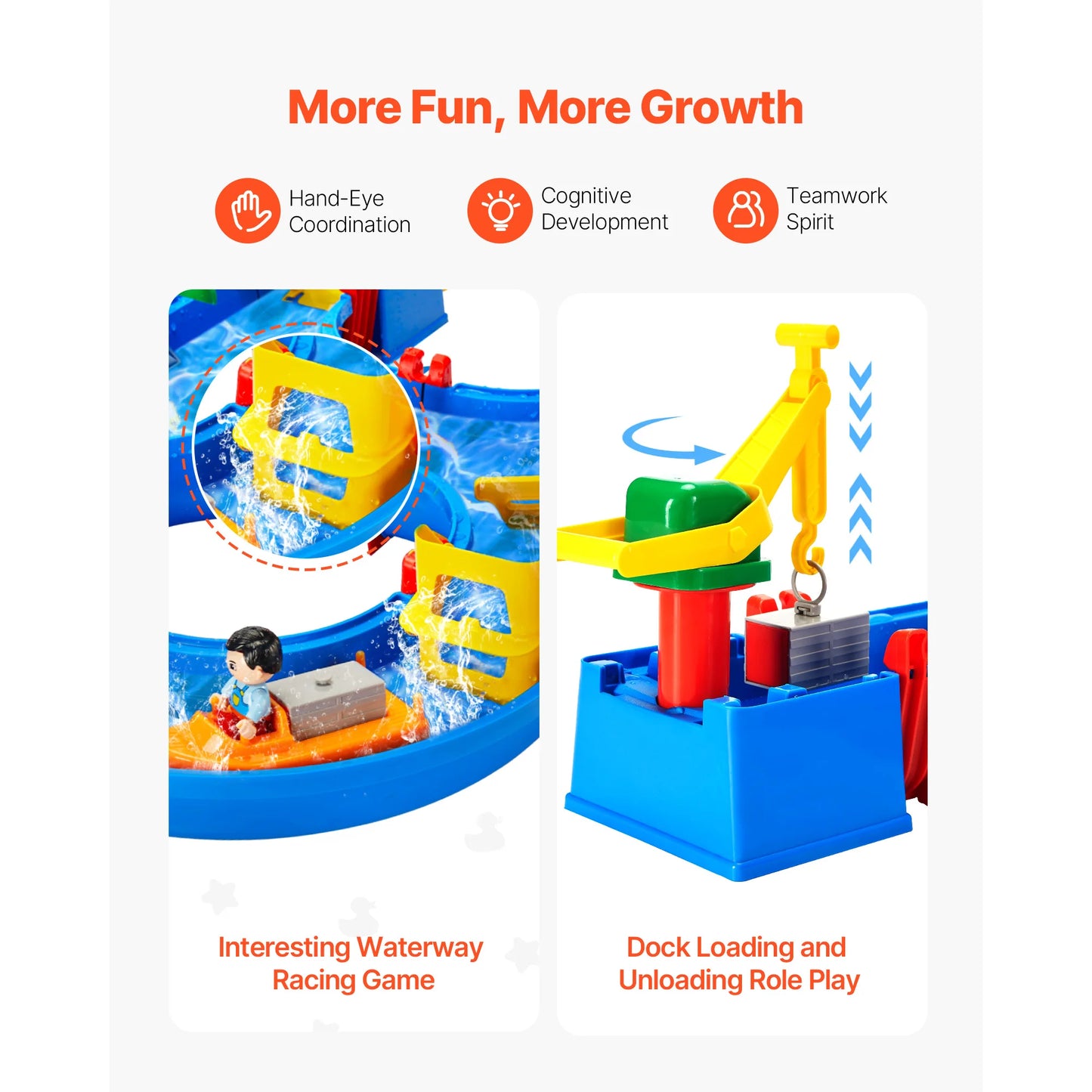 SucceBuy Water Play Table Children's Outdoor Beach Toy with 39PCS