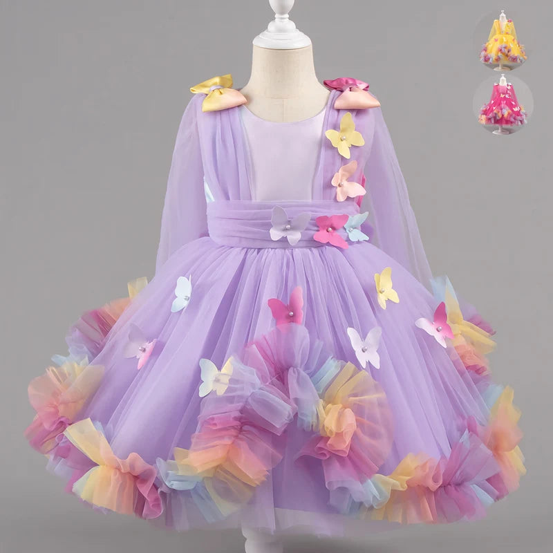 Fashion Cartoon Girl Princess Dress Lace Sleeveless Kids Party Dresses