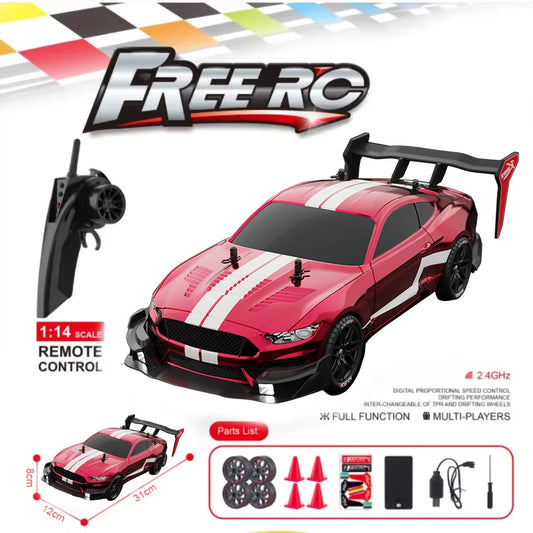RTR MUSTANG 2.4G Drift Car 1:14 4WD Electric Remote Control Cars High Speed Racing Car