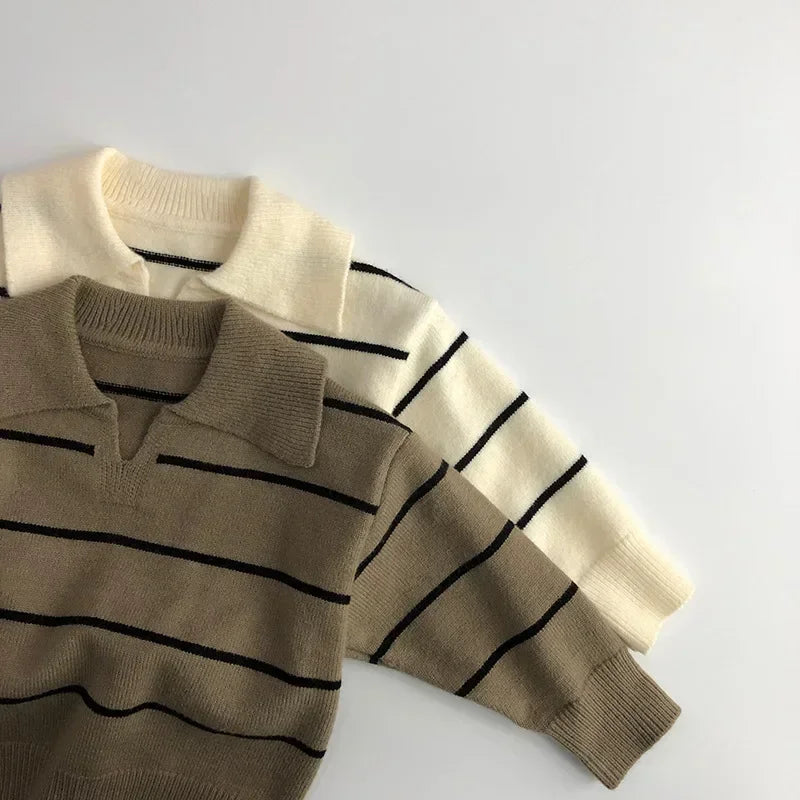 Richard V-Neck Pullovers Cotton Turtleneck Sweater