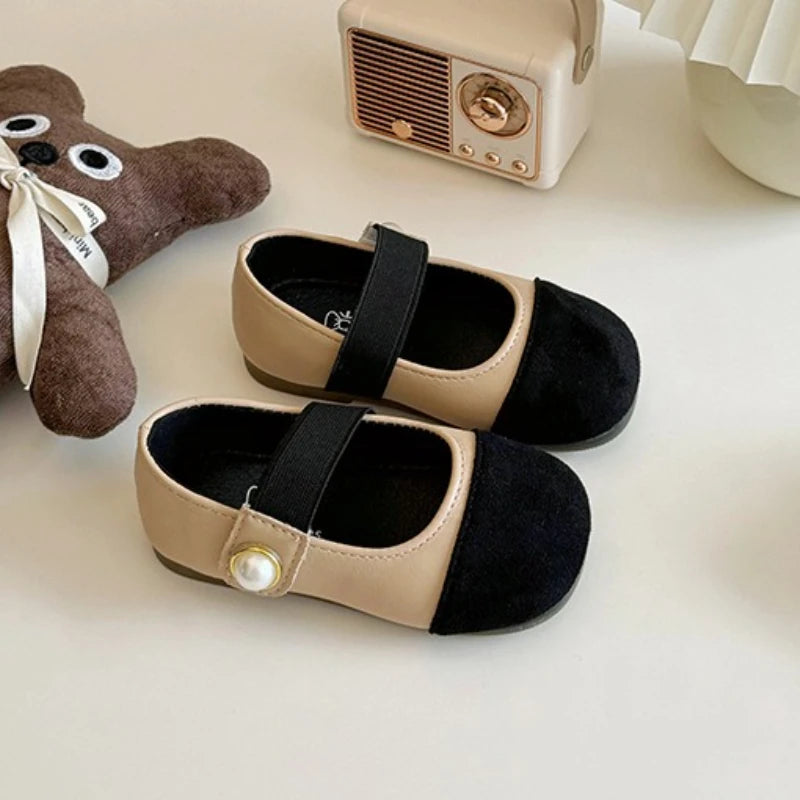 Girl Leather Shoes 2025 Autumn New Brand Girl Shoes French Princess Shoe Elegant Mary Jane Shoe Soft Sole Party Dresses for Girl