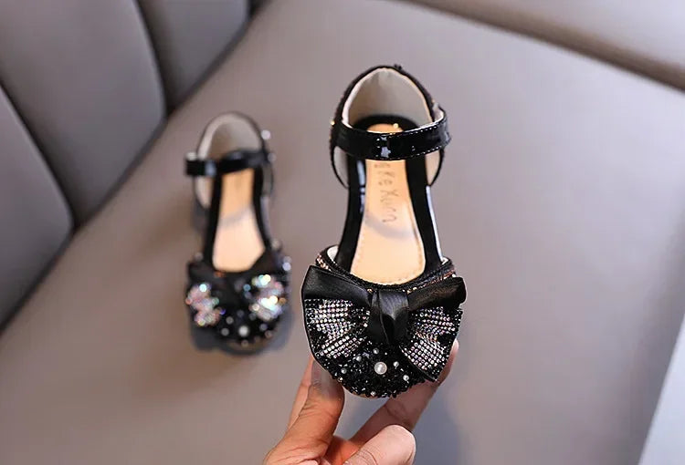 Sandals Toddler Girl Childrens Shoes Pearl Rhinestones Shining Kids Shoes