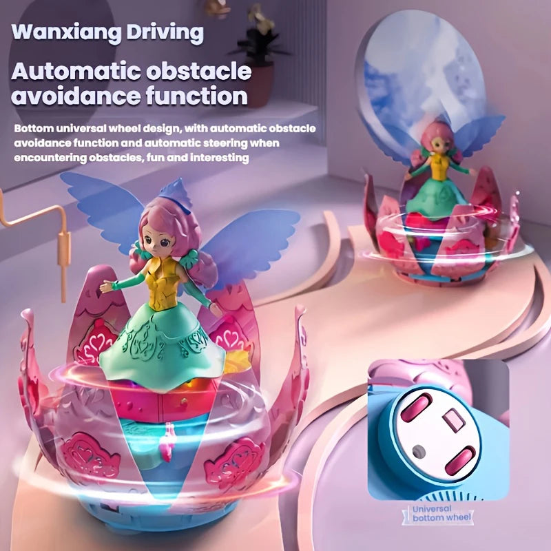Dreamy Fairy Princess Electric Toys That Girls Love, colorful Sound and Light Rotating Dance, Toys and Gifts That Babies Love