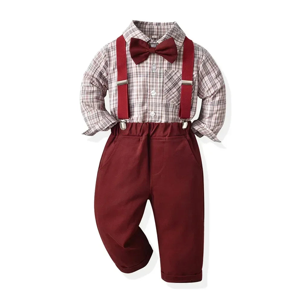 Autumn Cotton Long Sleeve Pants Set for Boys