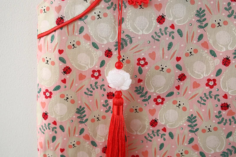 Baby Girl Qipao Dress for Summer Cotton Wear