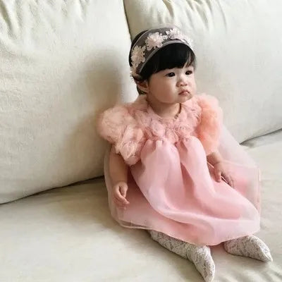 1st Birthday Party Baby Dress Summer Princess One Year Baby Girls Dress