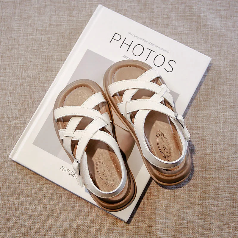 Girl's Shoes Children's Roman Sandals 2026 New Summer Sports Little Girl Sandals Soft Sole3595
