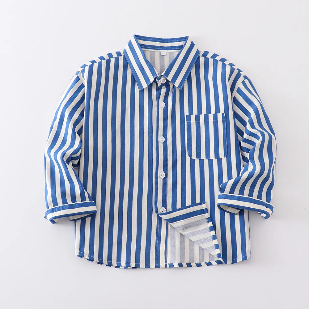 Rodrigo Striped Shirt Long-Sleeve Shirt - GuGuTon baby store - Baby Fashion - Toddlers Outfits - Babies Outfits - Toddler Clothes - Kids Clothing - Newborn Clothes - Newborn Wear - Kids Wear - Trending Clothes - Trending Outfits - Fall Fashion - Winter Fashion - Girls Clothes - Boys Clothes - Babies Wear - Kids Accessories - KidsWear - Summer Clothes - Summer Fashion - Summer Trend - Falls Sweaters - Tops - Bottom - Jeans - Blouse - Dresses - Newborn Dresses - Toys