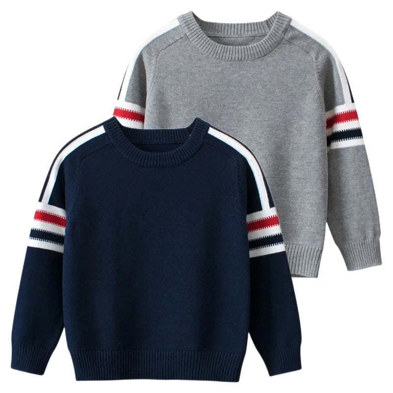 Omar Long sleeve Crew Neck Striped Sweater - GuGuTon baby store - Baby Fashion - Toddlers Outfits - Babies Outfits - Toddler Clothes - Kids Clothing - Newborn Clothes - Newborn Wear - Kids Wear - Trending Clothes - Trending Outfits - Fall Fashion - Winter Fashion - Girls Clothes - Boys Clothes - Babies Wear - Kids Accessories - KidsWear - Summer Clothes - Summer Fashion - Summer Trend - Falls Sweaters - Tops - Bottom - Jeans - Blouse - Dresses - Newborn Dresses - Toys