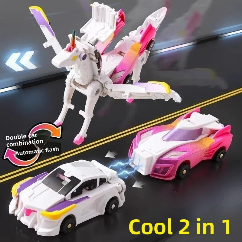 Transforming Dinosaur Car Toy - Magnetic Fun for Kids