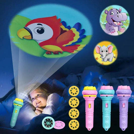 Flashlight Projector Torch Lamp Toy Cute Cartoon Creativity Toy