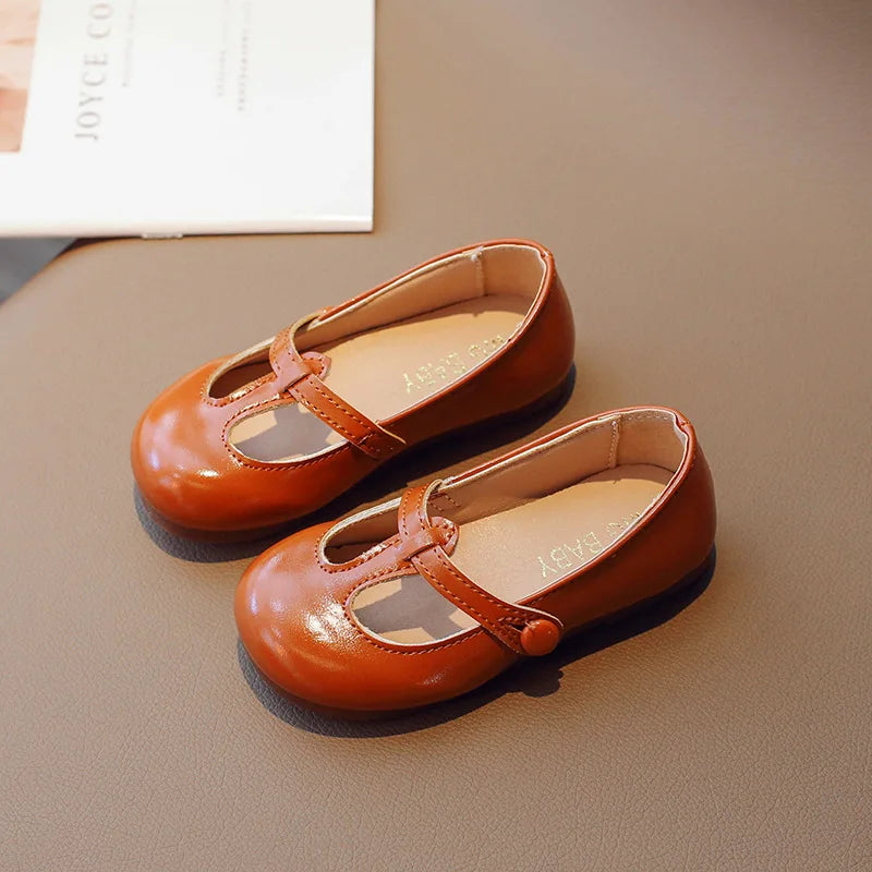 2025 new style soft soled leather shoes  fashionable and versatile princess shoes