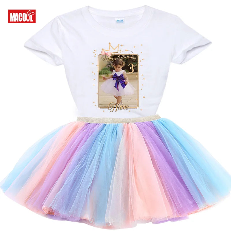 Kim Girls Birthday Princess Tutu Outfit Set