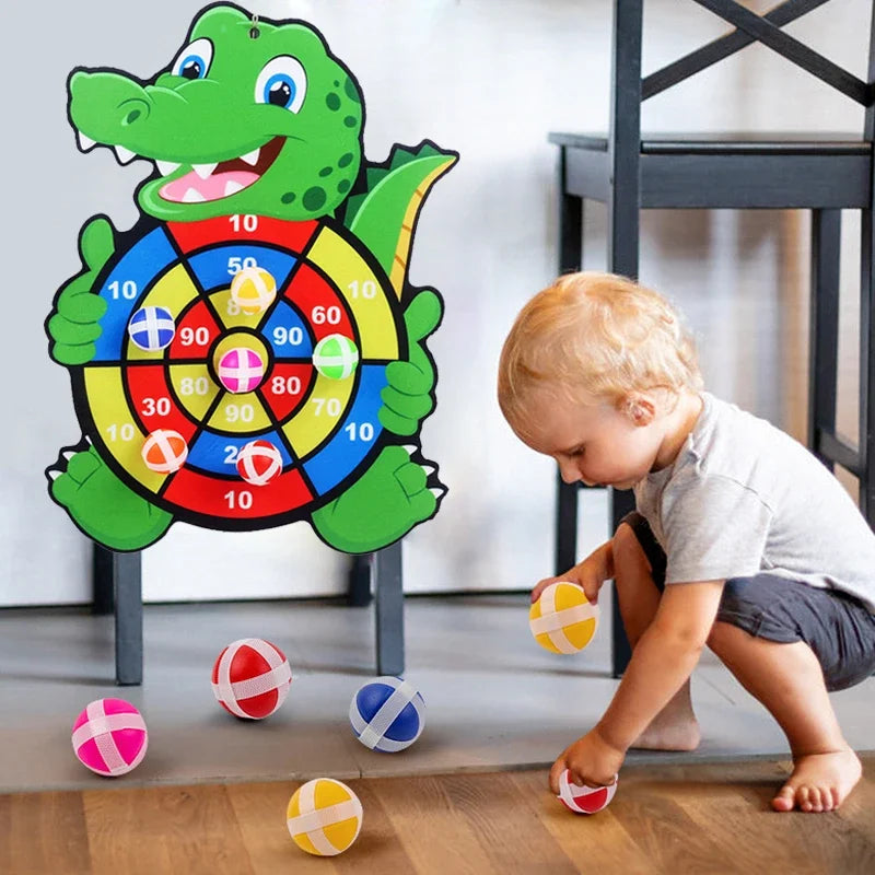 Educational Games Dart Board Baby Toy Stickey Ball Dart Montessori Games