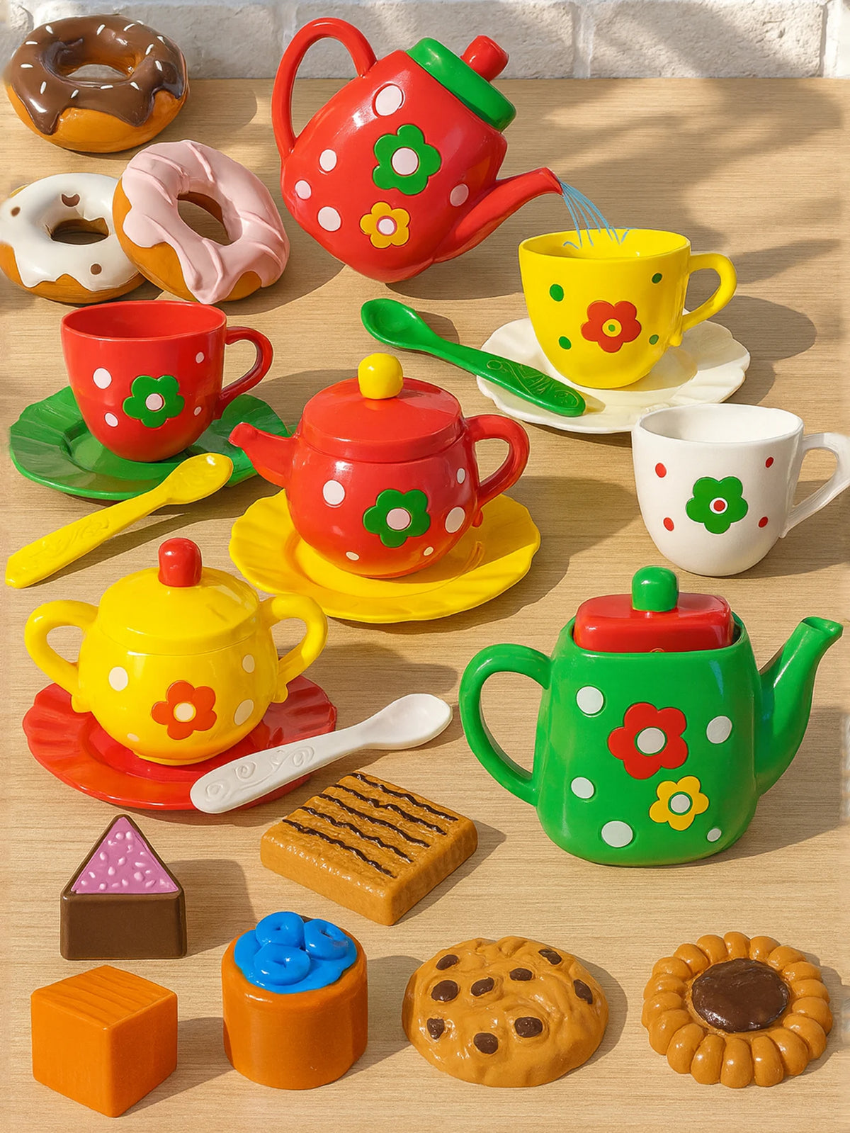 Afternoon Tea Set for Girls Cake Dessert Playhouse Kitchen Toys