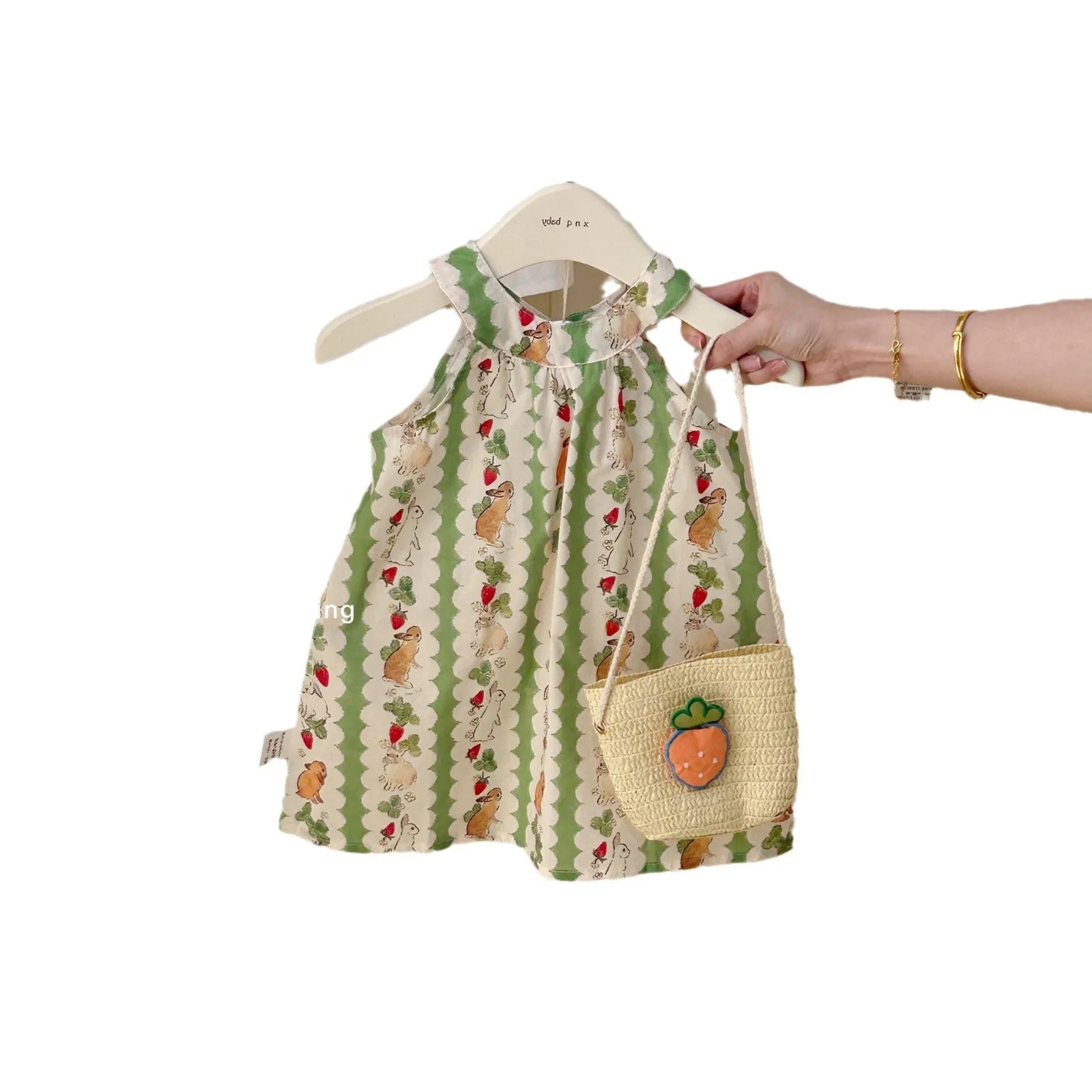 Paula Sleeveless Cartoon Rabbit Print A Line Striped Cotton Kid Baby - GuGuTon baby store - Baby Fashion - Toddlers Outfits - Babies Outfits - Toddler Clothes - Kids Clothing - Newborn Clothes - Newborn Wear - Kids Wear - Trending Clothes - Trending Outfits - Fall Fashion - Winter Fashion - Girls Clothes - Boys Clothes - Babies Wear - Kids Accessories - KidsWear - Summer Clothes - Summer Fashion - Summer Trend - Falls Sweaters - Tops - Bottom - Jeans - Blouse - Dresses - Newborn Dresses - Toys