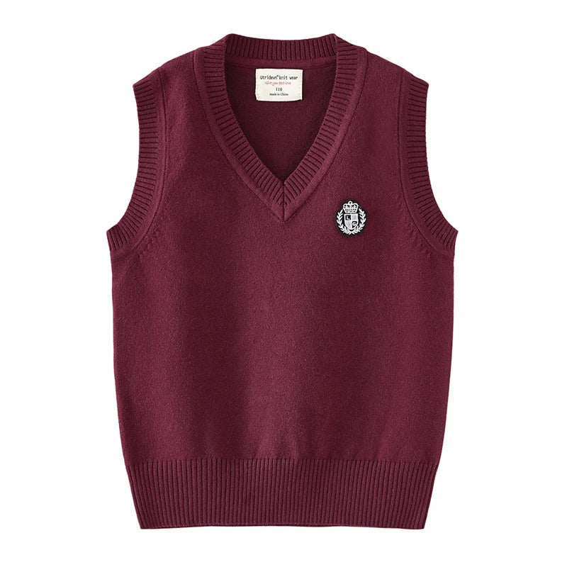 Stiven Uniform Autumn Children's Vest Sweater