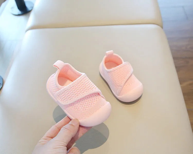 Baby Boys Girls Walking Shoes Spring Autumn Kids Casual Shoes Mesh Children Soft Sole Anti Slip Infant Newborn Knitted Shoes