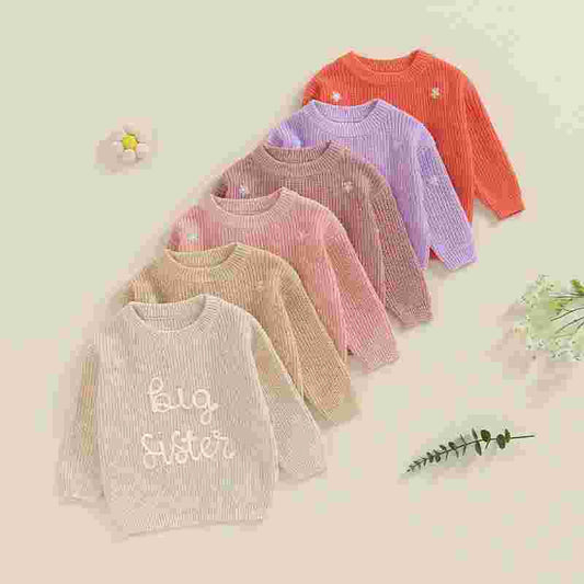 Cambria Girls Big Sister Sweater - Toddler Knit Pullover