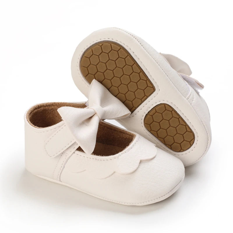 White Shoes for Baby Girl 0-18M Girl Soft Sole Princess Shoes Formal Wedding Birthday Party Toddler