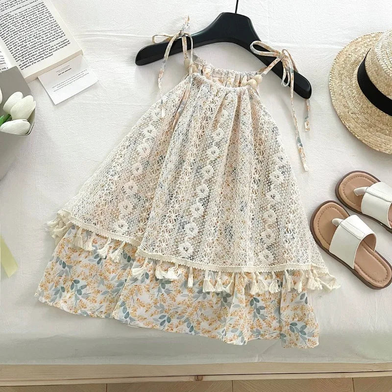 2-12Y Baby Girls Dress New 2025 Summer Fashion Korean Girls Dress