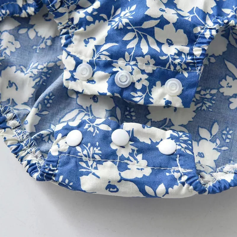 Lace Ribbon Romper Set